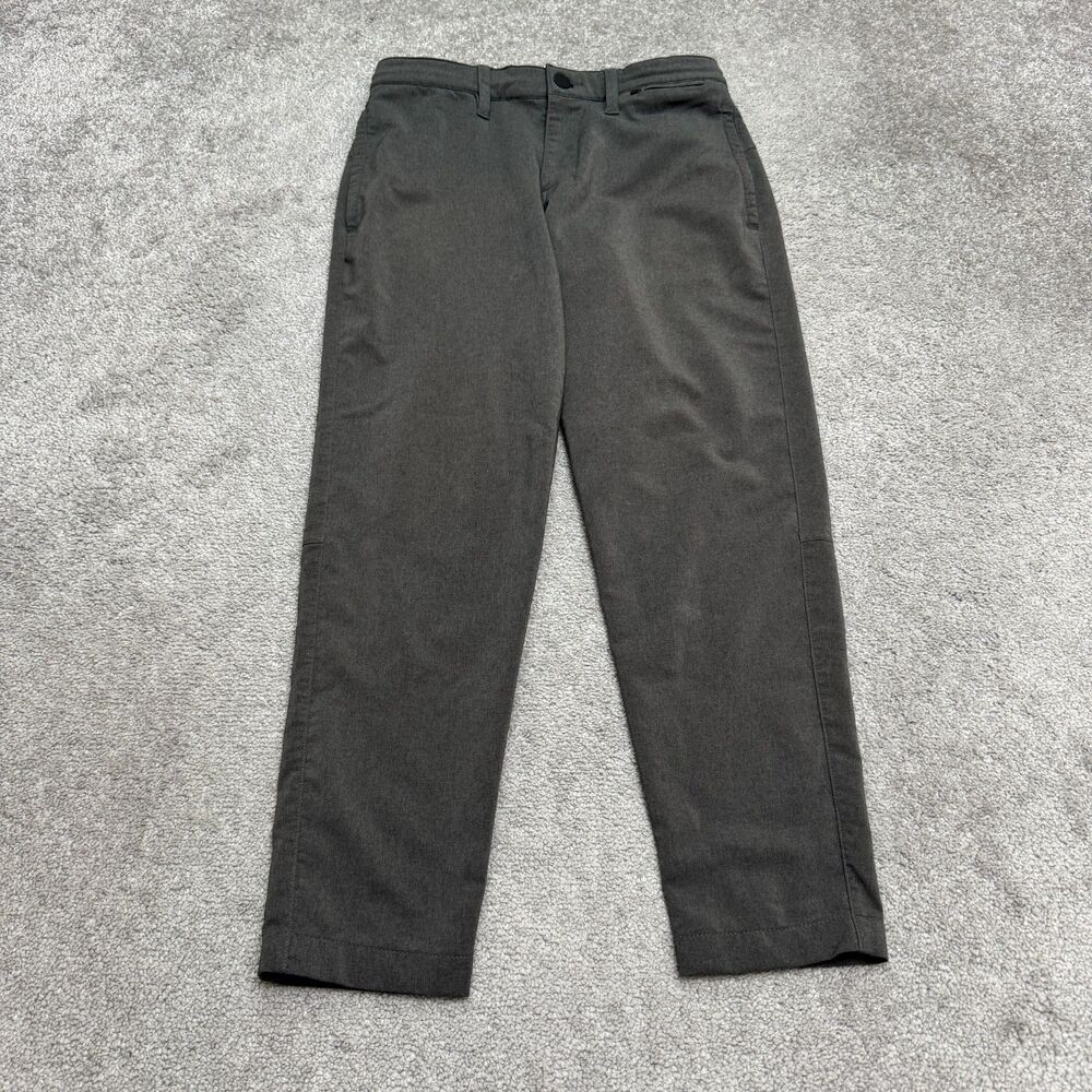 Zella Stretch Commuter Trousers Men 28 Dark Gray Golf Active Travel Slim Fit Zip